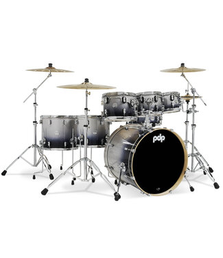 PDP PDP Concept Series 7-Piece Maple Shell Pack, Silver to Black Fade Lacquer