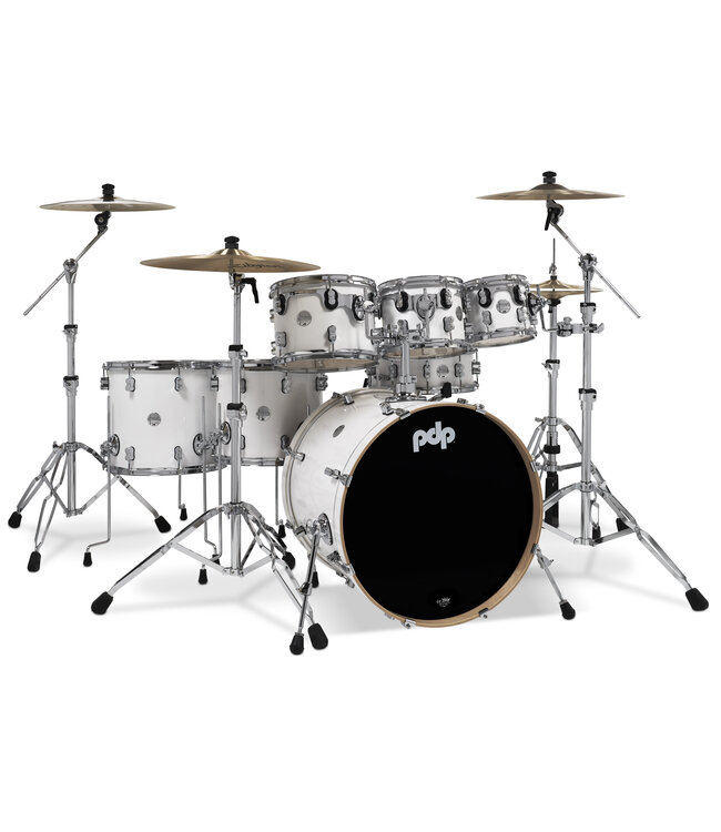 PDP Concept Series 7-Piece Maple Shell Pack, Pearlescent White Lacquer