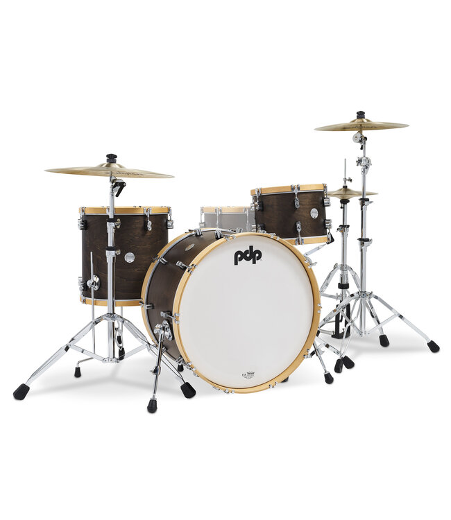 PDP Concept Classic Series 3-Piece Maple Shell Pack, Walnut w/Natural Hoops