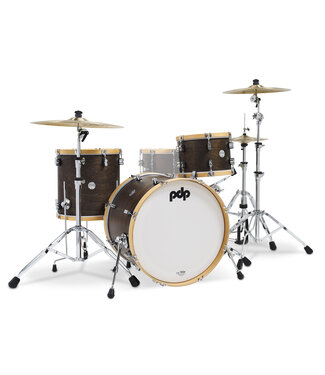 PDP PDP PDP Concept Classic Series 3-Piece Maple Shell Pack, Walnut w/Natural Hoops