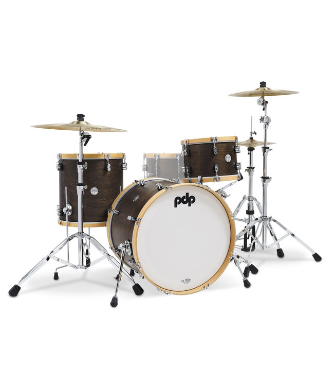 PDP PDP Concept Classic Series 3-Piece Maple Shell Pack, Walnut w/Natural Hoops
