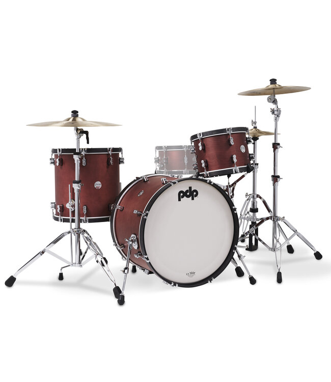 PDP PDP Concept Classic Series 3-Piece Maple Shell Pack, Ox Blood w/Ebony Hoops