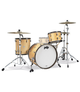 PDP PDP PDP Concept Classic Series 3-Piece Maple Shell Pack, Natural w/Walnut Hoops