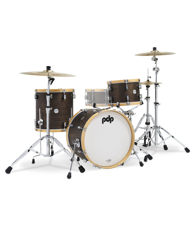 PDP PDP Concept Classic Series 3-Piece Maple Shell Pack, Walnut w/Natural Hoops