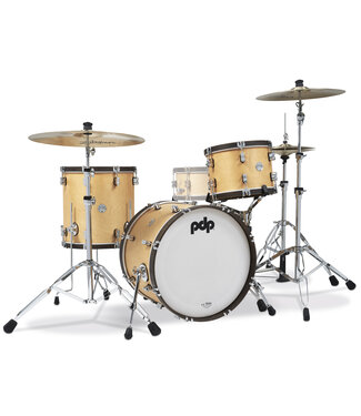 PDP PDP PDP Concept Classic Series 3-Piece Maple Shell Pack, Natural w/Walnut Hoops