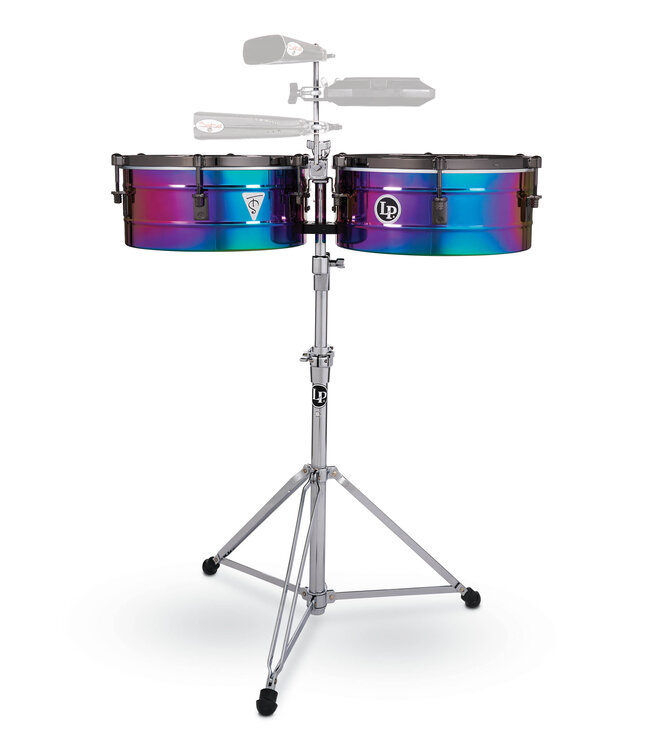 LP LP257-TS Tony Succar Signature Timbales – Rainbow Chrome/Black Nickel