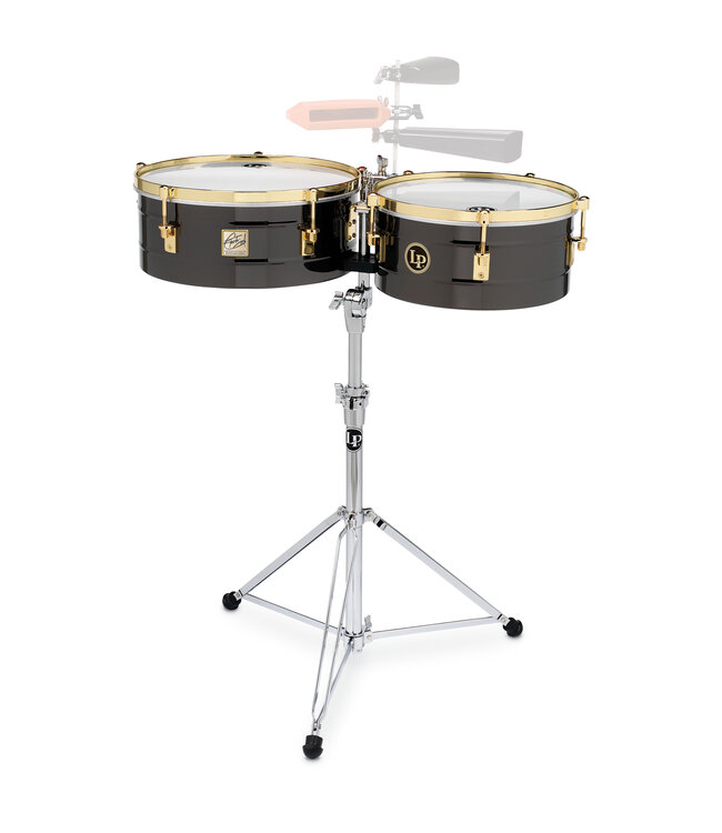 Latin Percussion LP1416-R 14" and 16" Fausto Cuevas III Timbales - Black Nickel Over Brass