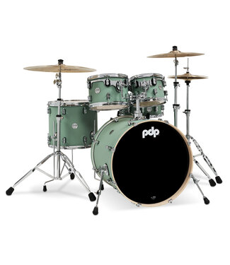 PDP PDP Concept Maple 5-Piece Shell Pack, Satin Seafoam Finish Ply w/Chrome Hardware; 8x10, 9x12, 14x16, 18x22, 5.5x14
