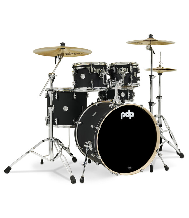 PDP Concept Maple 5-Piece Shell Pack, Satin Black