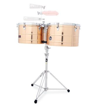 LP Latin Percussion LP1516-BZ 15" and 16" Prestige Thunder Timbales - Bronze
