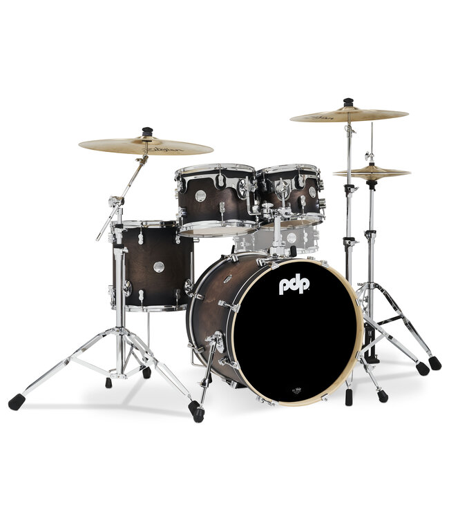 PDP Concept Maple 4-Piece Fusion Shell Pack, Satin Charcoal Burst