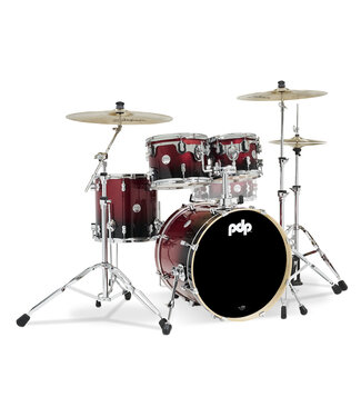 PDP PDP Concept Maple 4-Piece Fusion Shell Pack, Red to Black Fade Sparkle Lacquer
