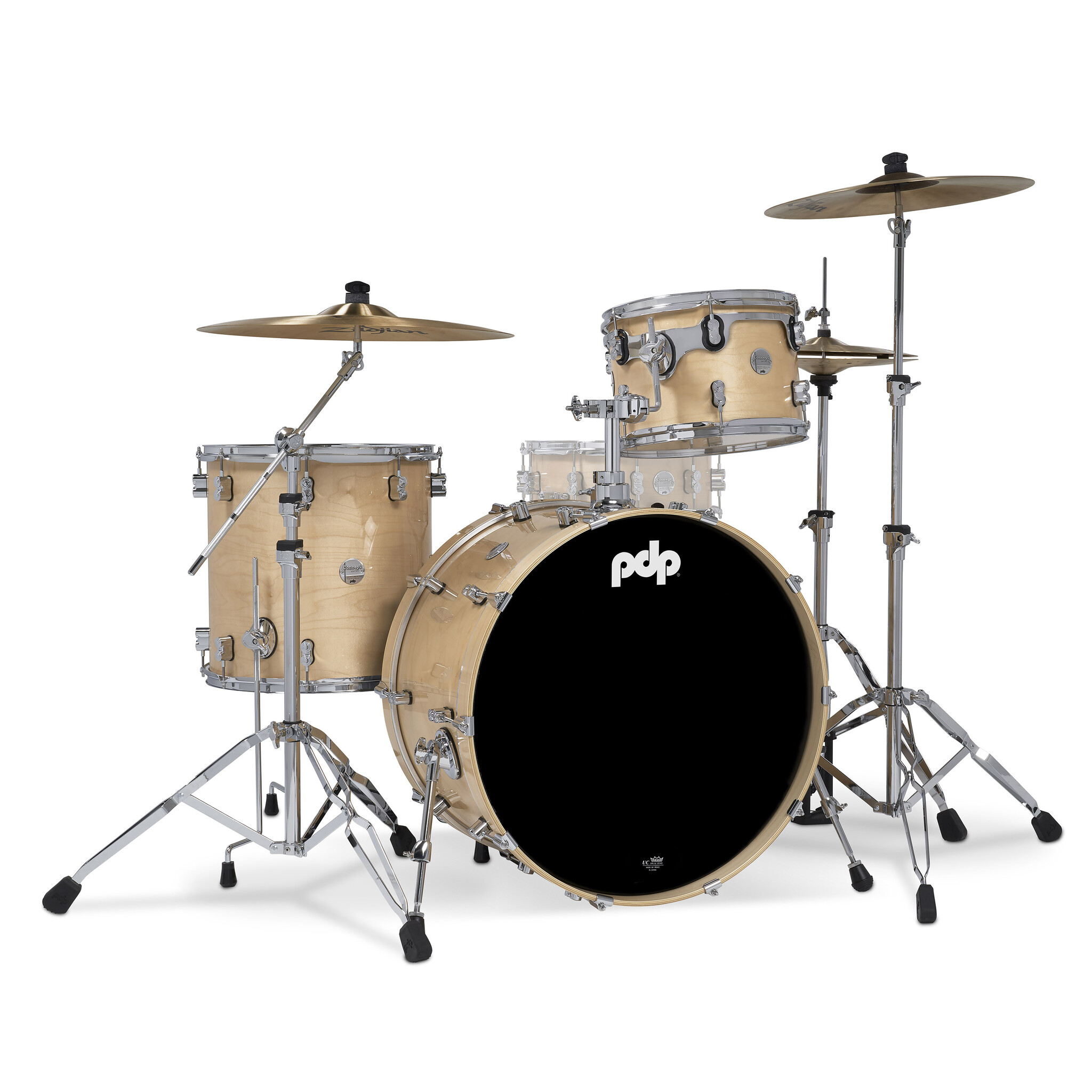 PDP PDP Concept Maple Series 3-Piece Rock Shell Pack, Natural Lacquer ...