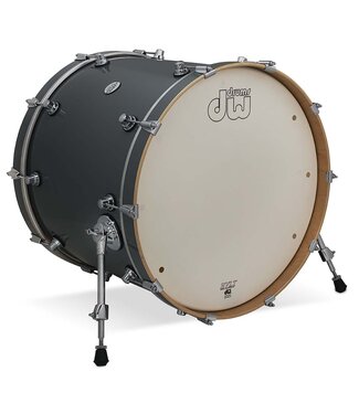 Drum Workshop DW Design Series Maple Bass Drum, 18x22, Steel Gray Gloss Lacquer w/Chrome Hardware