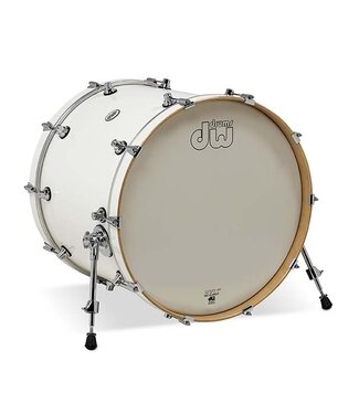 Drum Workshop DW Design Series Maple Bass Drum, 18x22, Gloss White Lacquer w/Chrome Hardware
