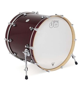 Drum Workshop DW Design Series Maple Bass Drum, 18x22, Cherry Stain Gloss Lacquer w/Chrome Hardware