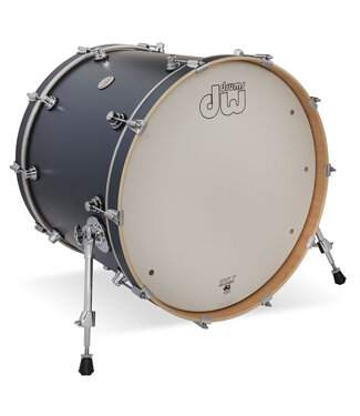 DW DW Design Series Maple Bass Drum, 18x22, Blue Slate Lacquer w/Chrome Hardware