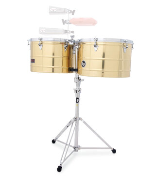 LP Latin Percussion LP1516-B 15" and 16" Prestige Thunder Timbales - Brass