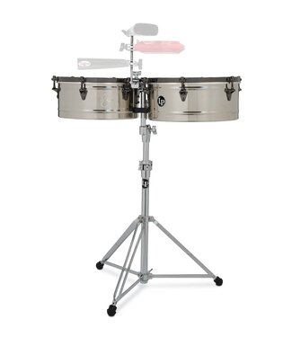LP Latin Percussion LP1415-EC 14" and 15" E-Class Top-Tuning Timbales - Chrome Over Steel with Black Nickel Hardware