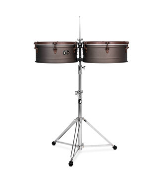 LP LP LP60 Timbales 14”-15” Antique Bronze with Rustic Bronze hardware