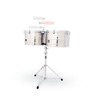 LP Latin Percussion LP1516-S 15" and 16" Prestige Thunder Timbales - Stainless Steel