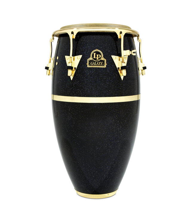 Latin Percussion LP809Z Galaxy Fiberglass Conga - Black Hologram with Gold Tone Hardware