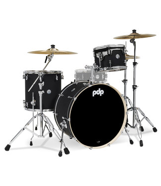 PDP PDP Concept Maple Series 3-Piece Rock Shell Pack, Satin Black Lacquer