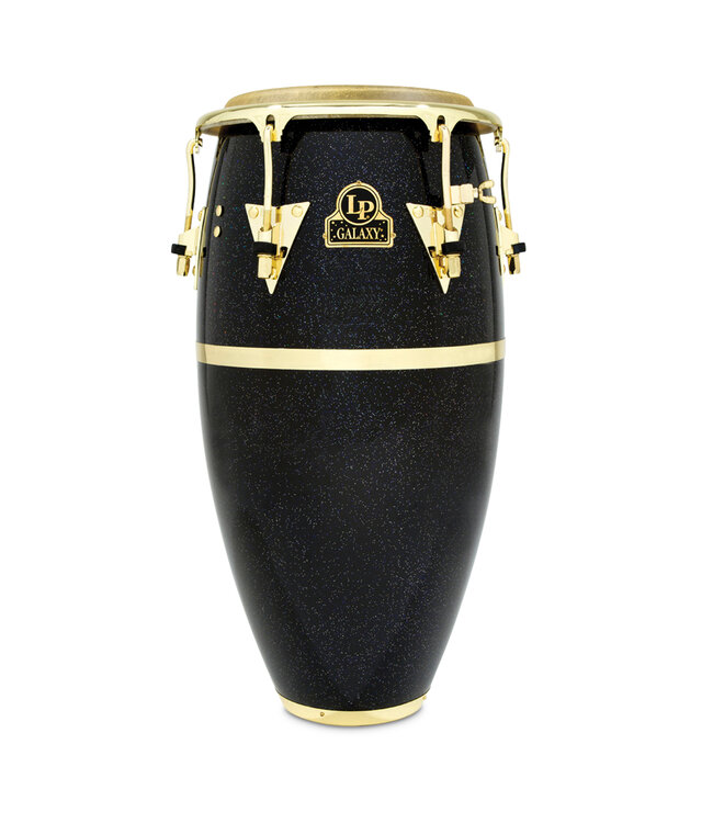 Latin Percussion LP809Z Galaxy Fiberglass Conga - Black Hologram with Gold Tone Hardware
