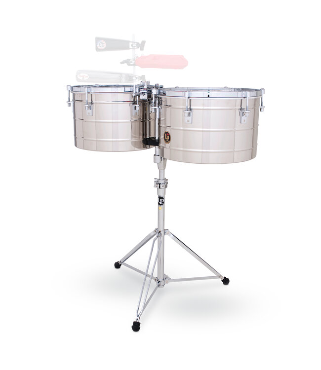 Latin Percussion LP258-S 15" and 16" Tito Puente Thunder Timbales - Stainless Steel