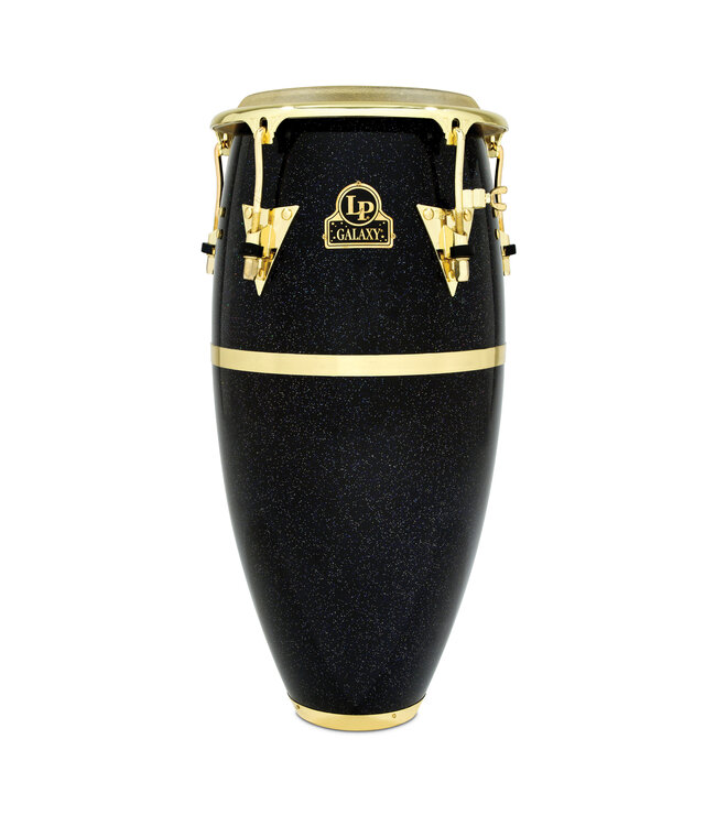 Latin Percussion LP809Z Galaxy Fiberglass Conga - Black Hologram with Gold Tone Hardware