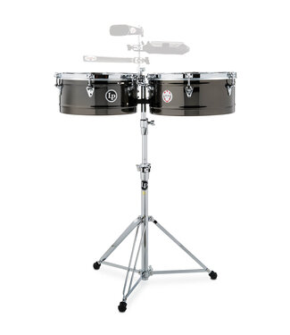 LP Latin Percussion LP1415-KP 14" and 15" Karl Perazzo Top-Tuning Timbales - Black Nickel with Chrome Hardware