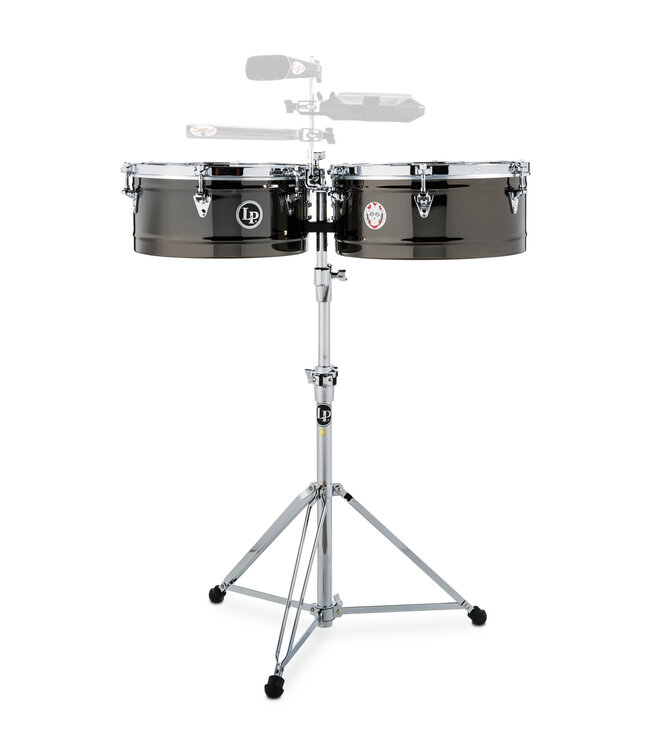 Latin Percussion LP1415-KP 14" and 15" Karl Perazzo Top-Tuning Timbales - Black Nickel with Chrome Hardware