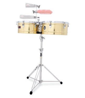 LP Latin Percussion LP1314-B 13" and 14" Prestige Timbales - Brass