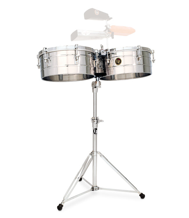 Latin Percussion LP257-S 14" and 15" Tito Puente Timbales - Stainless Steel