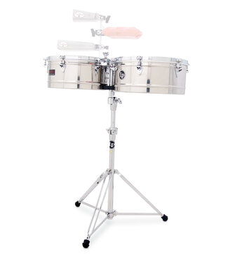 LP Latin Percussion LP1415-S 14" and 15" Prestige Timbales - Stainless Steel