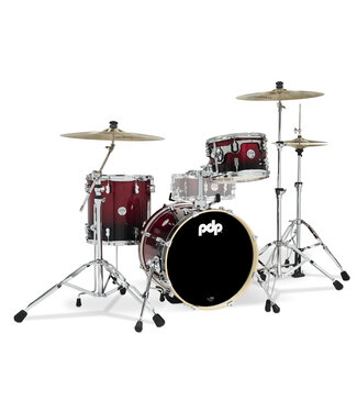 PDP PDP Concept Maple Series 3-Piece Bop Shell Pack, Red/Black Fade Lacquer