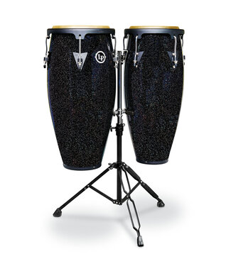 LP LP Aspire 10-inch and 11-inch Santana Black Magic Conga Set with Double Stand