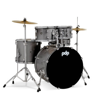 PDP PDP Center Stage Silver Sparkle 5pc Kit 7x10, 8x12, 14x16F, 16x22, 5x14 Snare. Hardware, Cymbals & Throne Included