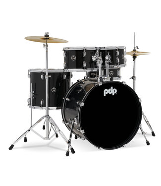 PDP PDP Center Stage Iridescent Black Sparkle 5pc Kit 7x10, 8x12, 14x16F, 16x22, 5x14 Snare. Hardware, Cymbals & Throne Included