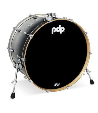PDP PDP Concept Series Maple Bass Drum, 14x24, Silver to Black Fade Lacquer w/Chrome Hardware