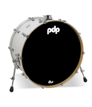 PDP PDP Concept Series Maple Bass Drum, 14x24, Pearlescent White Lacquer w/Chrome Hardware