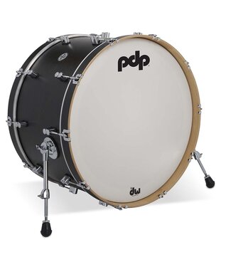 PDP PDP Concept Classic Maple Bass Drum, 14x24, Ebony Stain w/Ebony Stain Hoops and Chrome Hardware