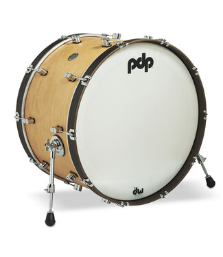 PDP PDP Concept Classic 14x24 Natural Stain Kick Drum with Walnut Stain Hoops