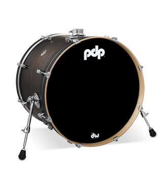 PDP PDP Concept Series Maple Bass Drum, 18x22, Satin Charcoal Burst Lacquer w/Chrome Hardware