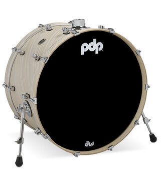 PDP PDP Concept Series Maple Bass Drum, 14x24, Twisted Ivory Finish Ply w/Chrome Hardware