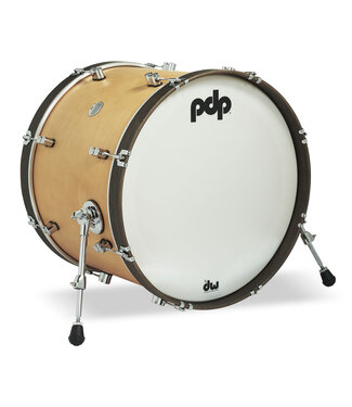 PDP PDP Concept Classic 16x22 Natural Stain Kick Drum with Walnut Stain Hoops
