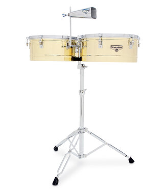 LP LP Matador M257B 14" and 15" Timbales - Brass with Chrome Hardware