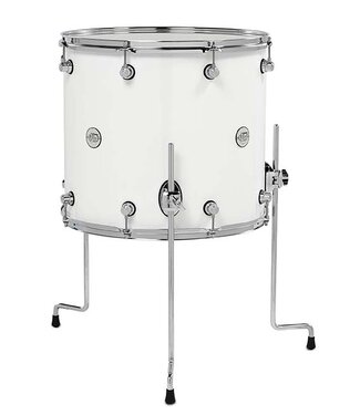 Drum Workshop DW Design Series Maple Floor Tom, 16x18, Gloss White Lacquer w/Chrome Hardware
