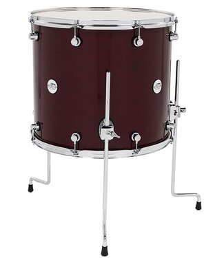 Drum Workshop DW Design Series Maple Floor Tom, 16x18, Cherry Stain Gloss Lacquer w/Chrome Hardware