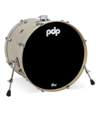 PDP PDP Concept Series Maple Bass Drum, 18x22, Twisted Ivory Finish Ply w/Chrome Hardware